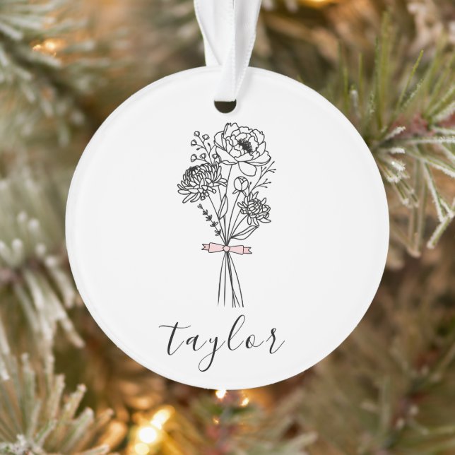 Wildblume Individuelle Name Ornament (Baum)