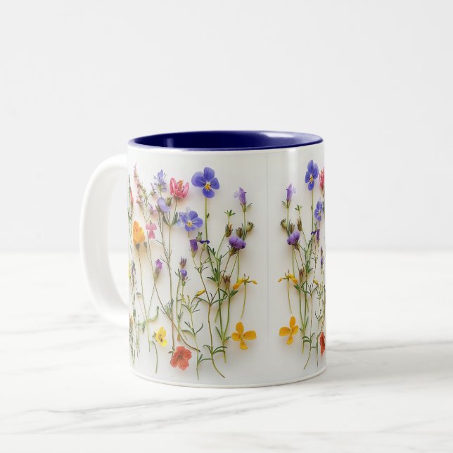 Wildblume Kaffee Tasse (Vorderseite Links)