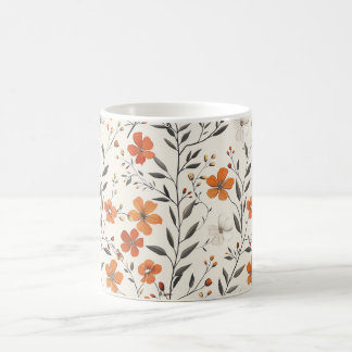 Wildblume Kaffee Tasse, Blumenkaffee Tasse, Botani Verwandlungstasse