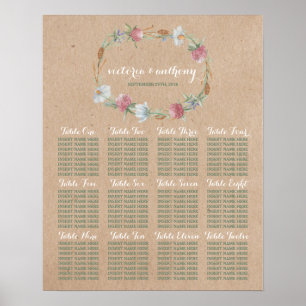 Wildblume-Kämpfen auf Kraft-Country-Hochzeitssitze Poster
