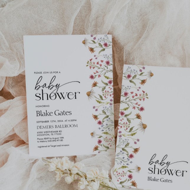 Wildblume Kinderdusche Einladung (Von Creator hochgeladen)