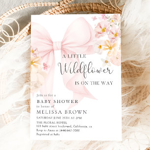 Wildblume Kinderdusche Einladung