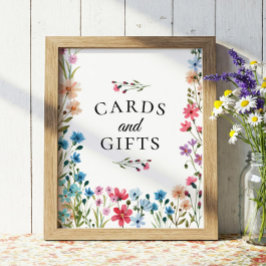 Wildblume Kinderduschkarten und Geschenkgutscheine Poster