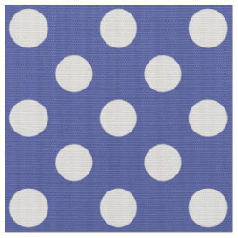 WILDBLUME - klassische Polka-Punkte auf blauem Nau Stoff