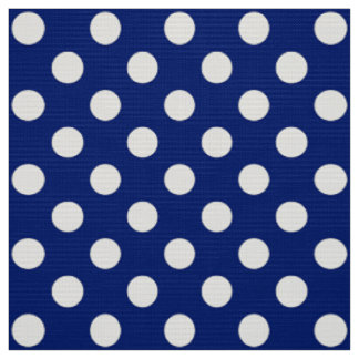 WILDBLUME - klassische Polka-Punkte auf blauem Nau Stoff