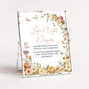 Wildblume Kleine Schmetterling Spate Night Diapers Poster