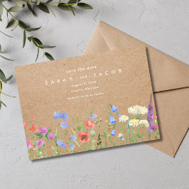 Wildblume Kraft Paper Rustic Wedding Save The Date