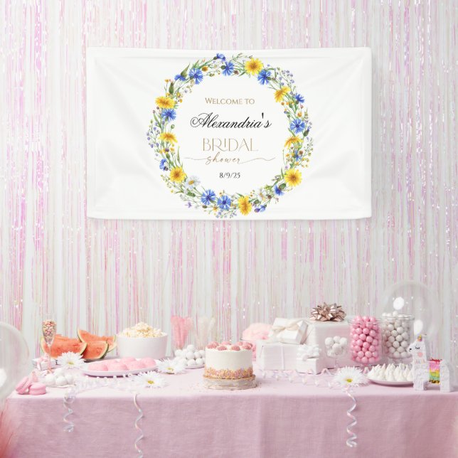 Wildblume-Kranz-Empfang Banner (Party)
