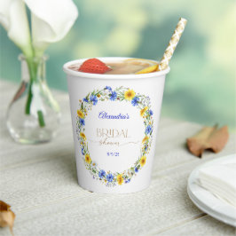 Wildblume-Kranz Pappbecher