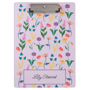 Wildblume Lavender Personalisierte Zwischenablage Klemmbrett