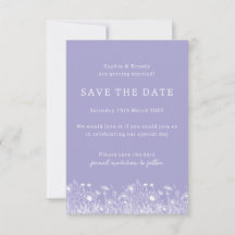 Wildblume Lavender Save the Date