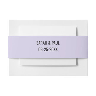 Wildblume Lavender & Yellow Floral Wedding Einladungsbanderole