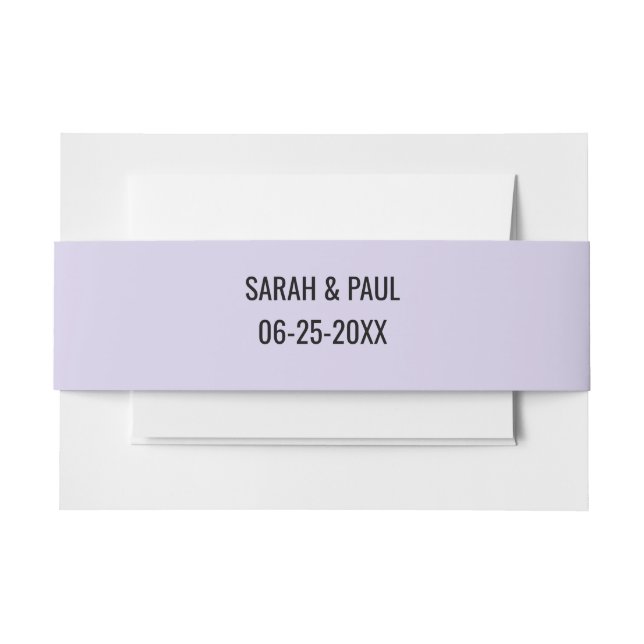 Wildblume Lavender & Yellow Floral Wedding Einladungsbanderole (Vorderseite Beispiel)
