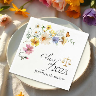 Wildblume Law School   Klasse des Abschlusses Serviette