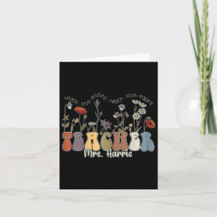Wildblume Lehrerin Name Frau Harris Karte