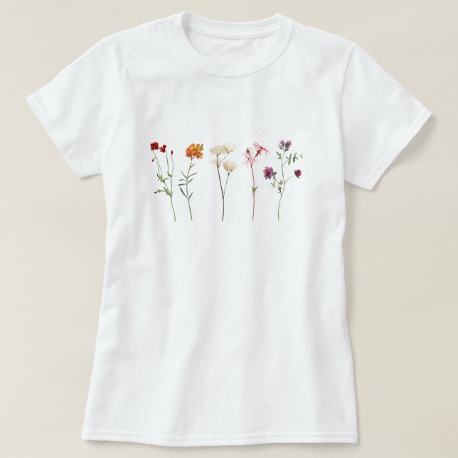 Wildblume Lesbian Pride T-Shirt (Design vorne)