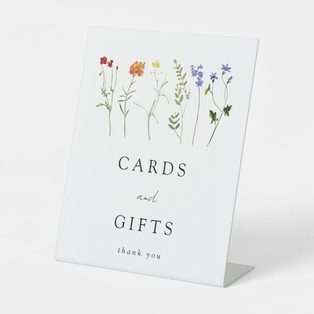 Wildblume LGBT Pride Wedding Cards und Geschenke Sockelschild (Vorderseite)