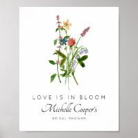 Wildblume Liebe ist in Bloom Brautparty Poster