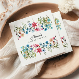 Wildblume Liebe ist in Bloom Brautparty Serviette