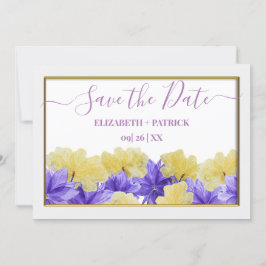 Wildblume lila Rhapsodie Save the Date Einladung