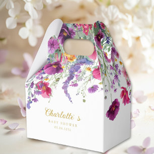 Wildblume, Lila-rosa-Blume-Babydusche Geschenkschachtel