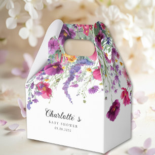 Wildblume, Lila-rosa-Blume-Babydusche Geschenkschachtel