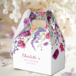 Wildblume, Lila-rosa-Blume-Babydusche Geschenkschachtel