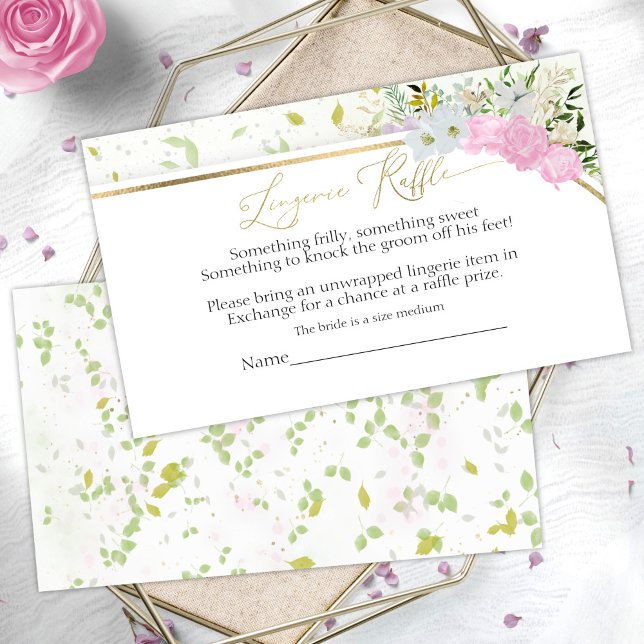 Wildblume Lingerie Raffle Brautparty Begleitkarte (Von Creator hochgeladen)