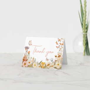 Wildblume Little Butterfly Babydusche Dankeskarte