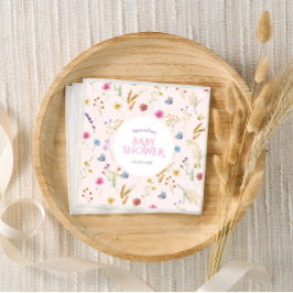 Wildblume Mädchen Dusche pink Serviette