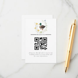 Wildblume Mallard Duck Wedding Begleitkarte