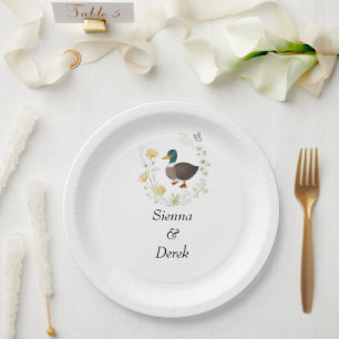 Wildblume Mallard Duck Wedding Pappteller
