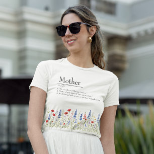 Wildblume Mama - T - Shirt der Mutter mit der Lieb