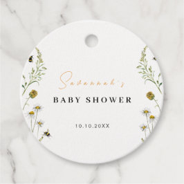 Wildblume Mami muss eine neutrale Baby-Dusche für Geschenkanhänger