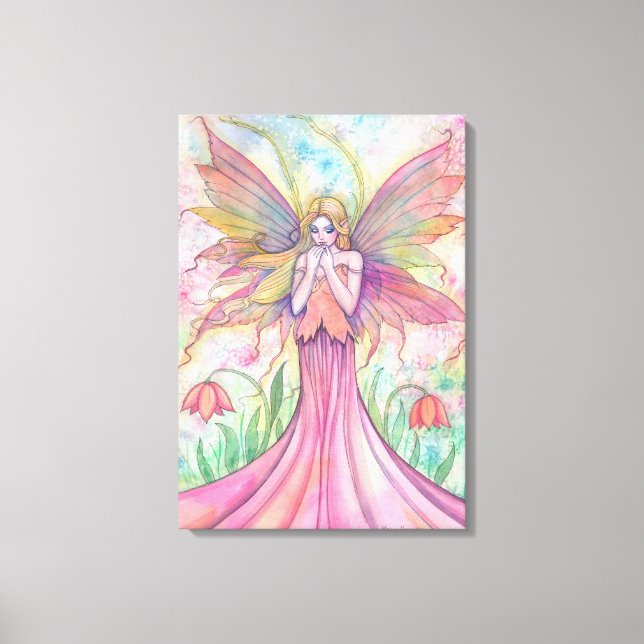 Wildblume Märchen Galerie Wrapped Canvas Print Leinwanddruck (Vorderseite)
