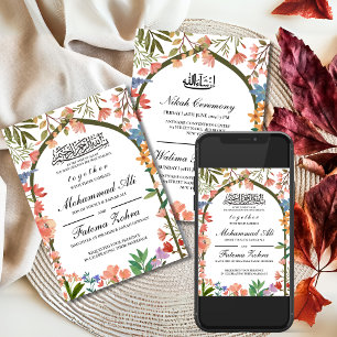 Wildblume Masjid Muslim Wedding Nikah Walima Einladung