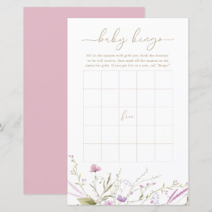 Wildblume Meadow Baby Bingo Game Card