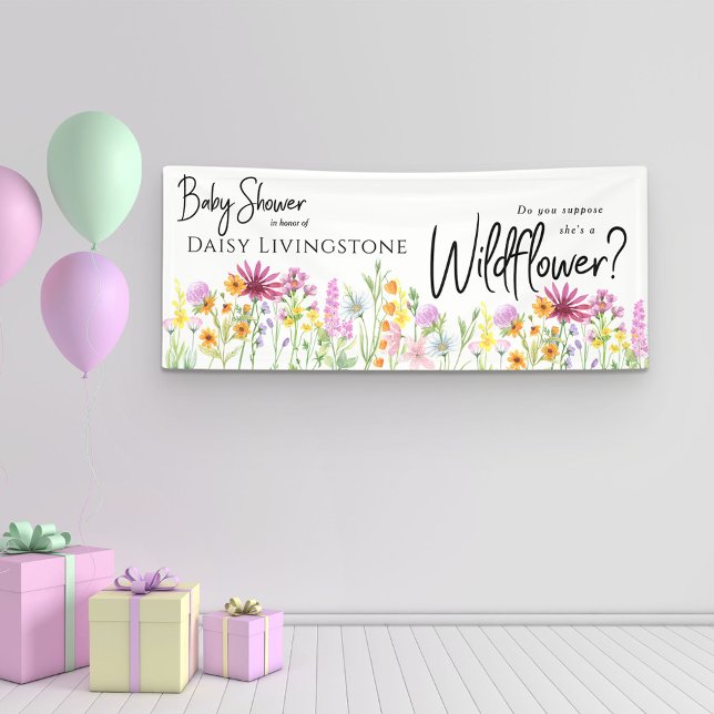 Wildblume Meadow Baby Dusche Banner (Von Creator hochgeladen)