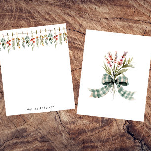 Wildblume Meadow Bow Farbname Persönlicher Name Mitteilungskarte