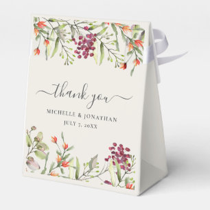 Wildblume Meadow Ecru Hochzeitsgeschenk Gefallen T Geschenkschachtel