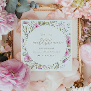 Wildblume Meadow   Erste Geburtstagspartei Serviette