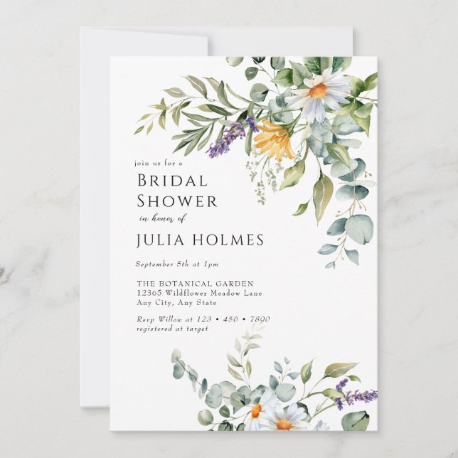 Wildblume | Meadow Floral | BRAUTPARTY I Einladung (Vorderseite)