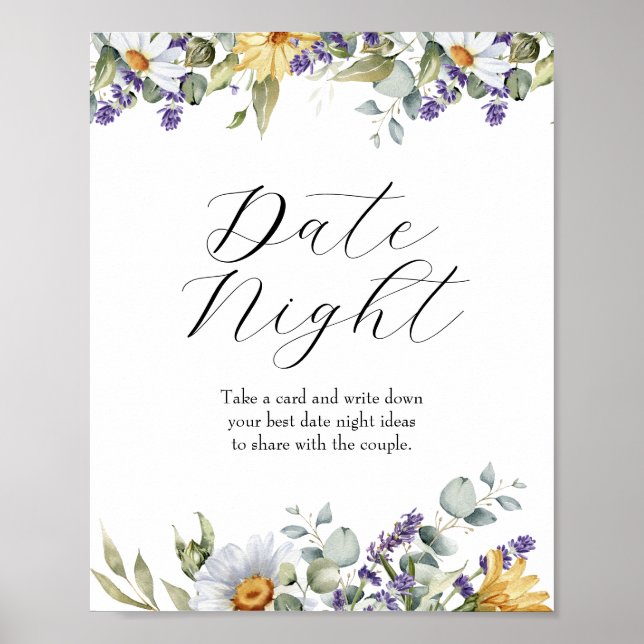 Wildblume | Meadow Floral Date Night Ideas Poster (Vorne)