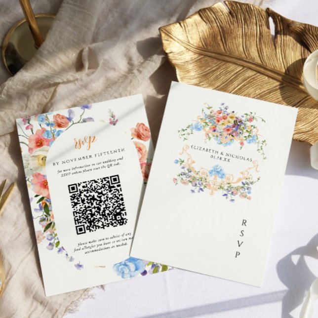 Wildblume Meadow | Floral Wedding Wappen UAWG RSVP Karte (Von Creator hochgeladen)