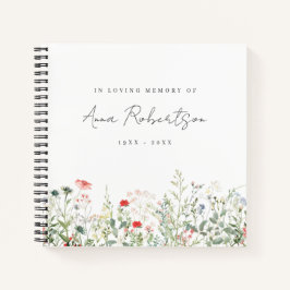 Wildblume Meadow Funerbital Gästebuch Notizbuch