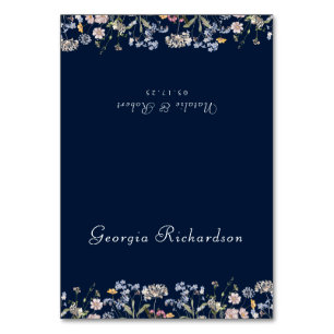 Wildblume Meadow Garden Wedding Platzkarte Tischnummer