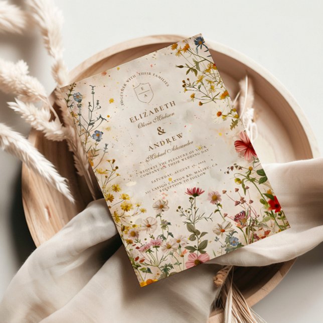 Wildblume Meadow Hochzeit im Herbst Einladung (Von Creator hochgeladen)