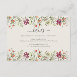 Wildblume Meadow Hochzeitkarte Begleitkarte