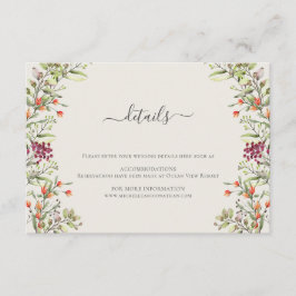 Wildblume Meadow Hochzeitkarte Begleitkarte