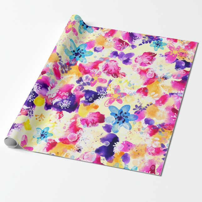 Wildblume Meadow Shabby Blume Geschenkpapier (Ungerollt)